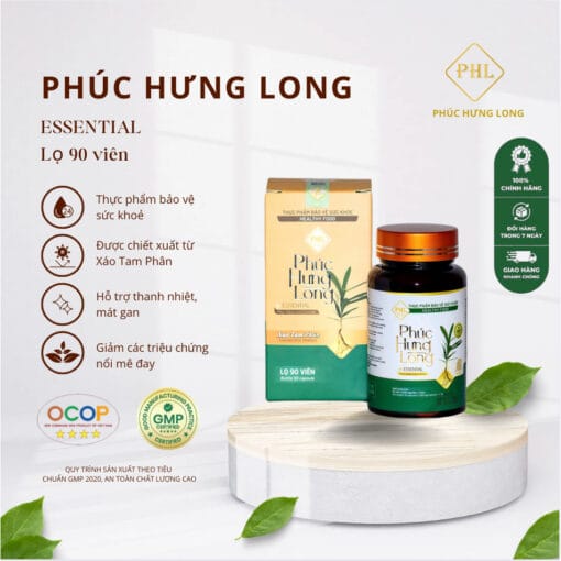 Thực phẩm bảo vệ sức khỏe Phúc Hưng Long ESSENTIAL 90 viên (bảo vệ gan)